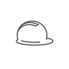 Image showing Hard hat line icon.