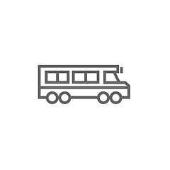 Image showing School bus line icon.