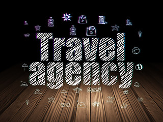 Image showing Travel concept: Travel Agency in grunge dark room