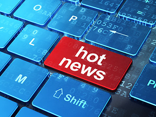 Image showing News concept: Hot News on computer keyboard background