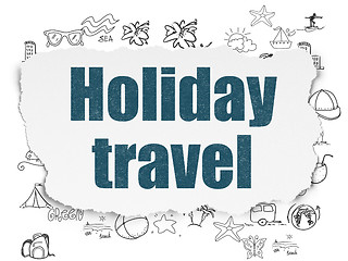 Image showing Vacation concept: Holiday Travel on Torn Paper background