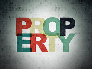 Image showing Finance concept: Property on Digital Paper background