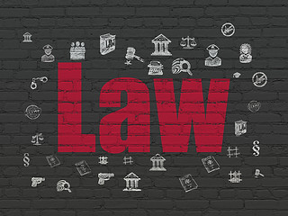 Image showing Law concept: Law on wall background