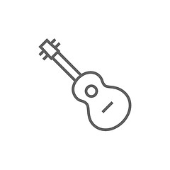 Image showing Guitar line icon.