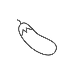 Image showing Eggplant line icon.