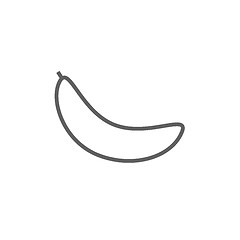 Image showing Banana line icon.