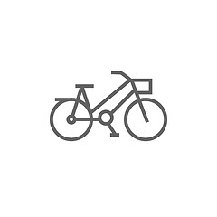 Image showing Bicycle line icon.