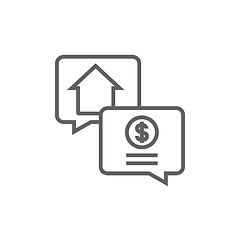 Image showing Real estate transaction line icon.