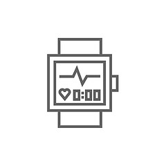 Image showing Smartwatch line icon.