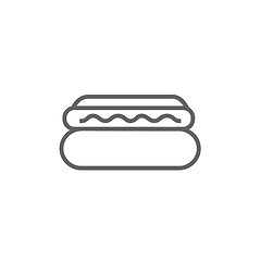 Image showing Hotdog line icon.