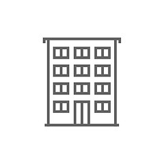 Image showing Residential building line icon.