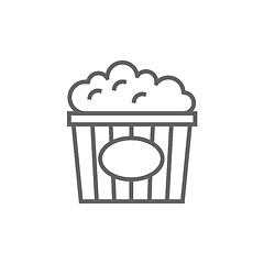 Image showing Popcorn line icon.