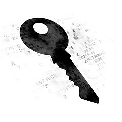 Image showing Security concept: Key on Digital background