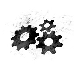 Image showing Web development concept: Gears on Digital background