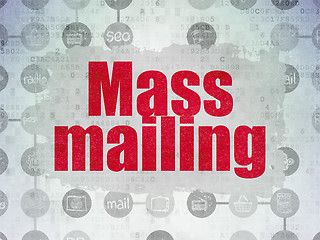 Image showing Marketing concept: Mass Mailing on Digital Paper background