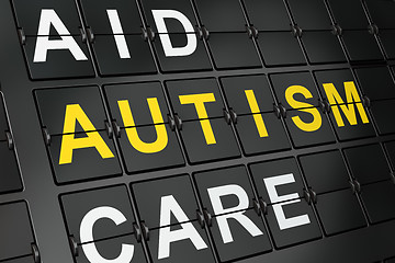 Image showing Health concept: Autism on airport board background