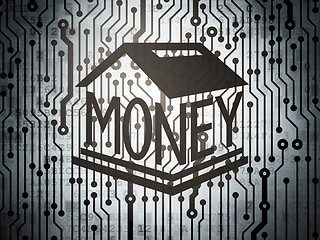 Image showing Banking concept: circuit board with Money Box