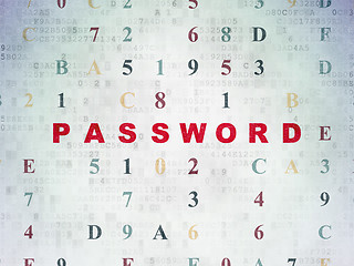 Image showing Security concept: Password on Digital Paper background