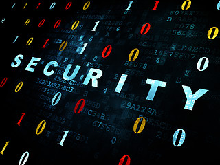 Image showing Protection concept: Security on Digital background