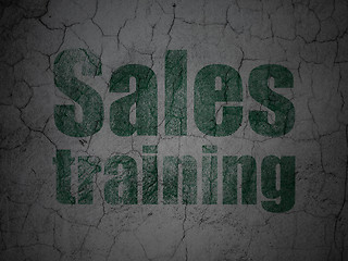Image showing Advertising concept: Sales Training on grunge wall background