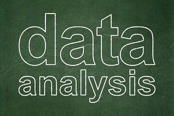 Image showing Information concept: Data Analysis on chalkboard background