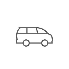 Image showing Minivan line icon.