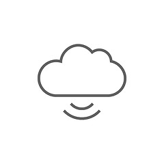 Image showing Cloud computing line icon.