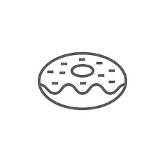 Image showing Doughnut line icon.