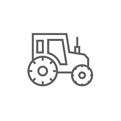 Image showing Tractor line icon.