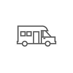 Image showing Motorhome line icon.