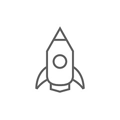 Image showing Rocket line icon.