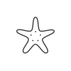 Image showing Starfish line icon.