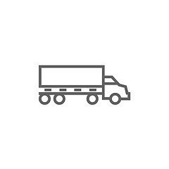 Image showing Delivery truck line icon.