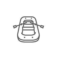 Image showing Inflatable boat line icon.