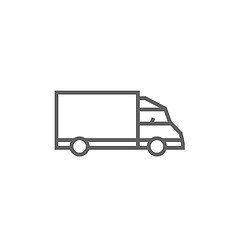 Image showing Delivery truck line icon.