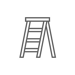 Image showing Stepladder line icon.