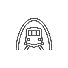 Image showing Railway tunnel line icon.