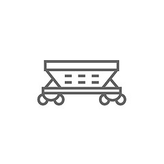 Image showing Cargo wagon line icon.