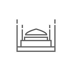 Image showing Taj Mahal line icon.