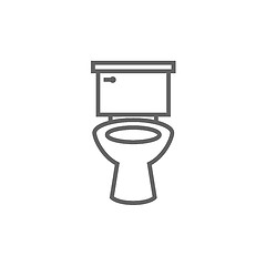 Image showing Lavatory bowl line icon.