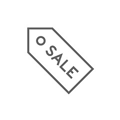 Image showing Sale tag line icon.
