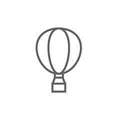 Image showing Hot air balloon line icon.