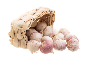 Image showing Raw garlic (small) isolated