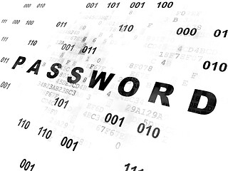 Image showing Privacy concept: Password on Digital background