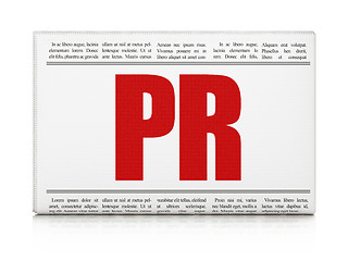 Image showing Advertising concept: newspaper headline PR