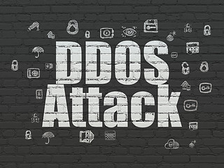 Image showing Safety concept: DDOS Attack on wall background