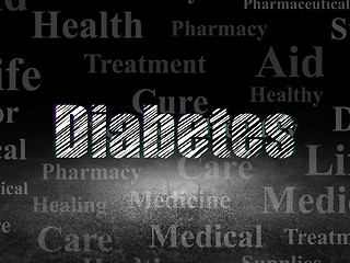 Image showing Medicine concept: Diabetes in grunge dark room