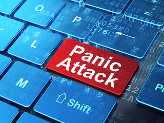 Image showing Medicine concept: Panic Attack on computer keyboard background