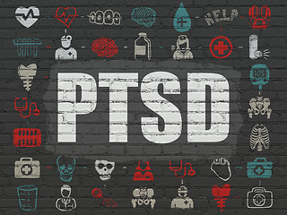 Image showing Healthcare concept: PTSD on wall background