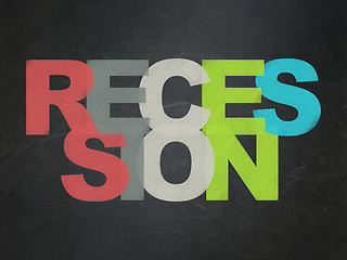 Image showing Business concept: Recession on School Board background